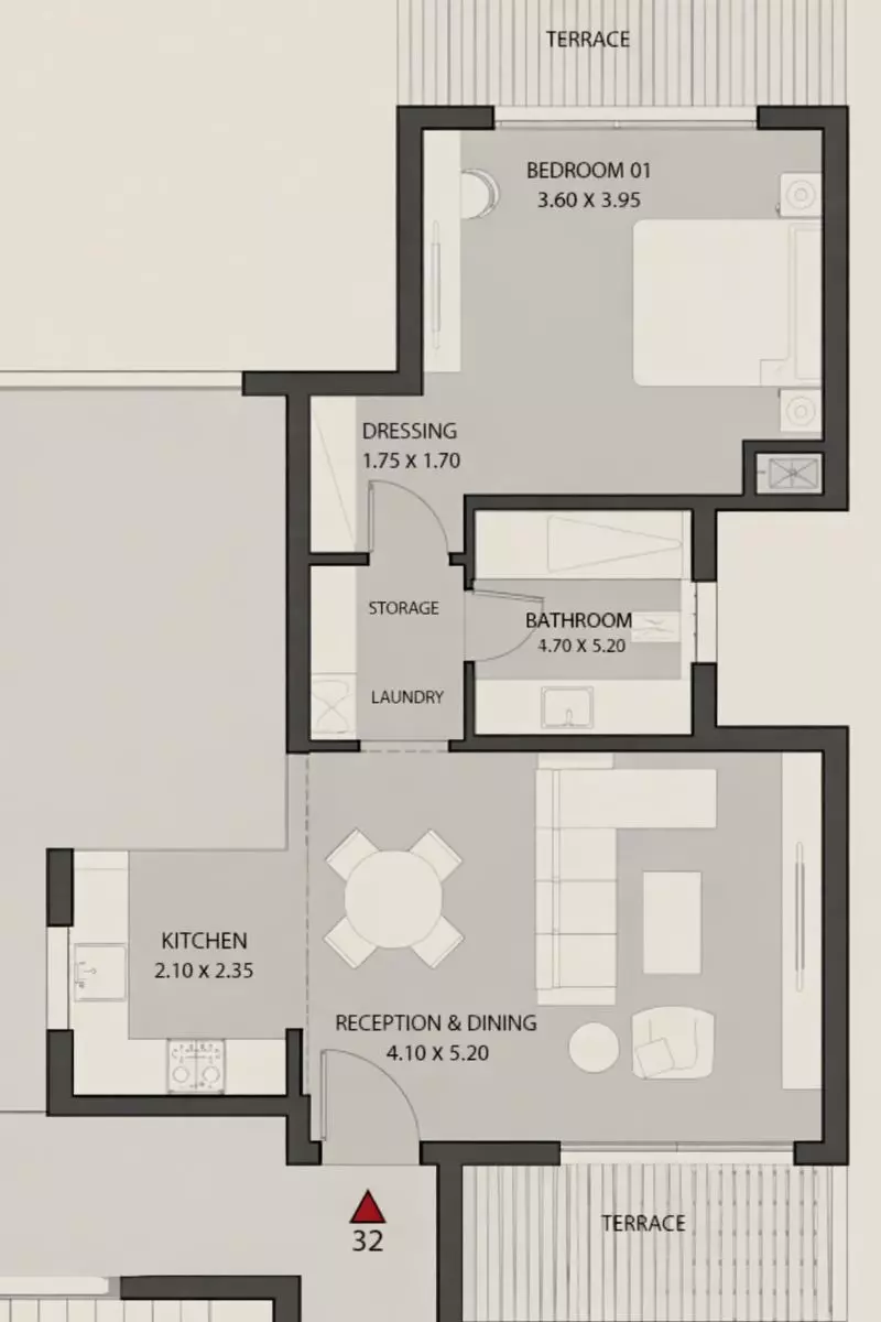 صورة مخطط ارضية الوحدة