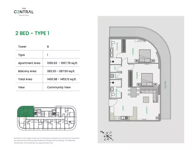 The Central Downtown - Tower B - Type 1 Floor Plan
