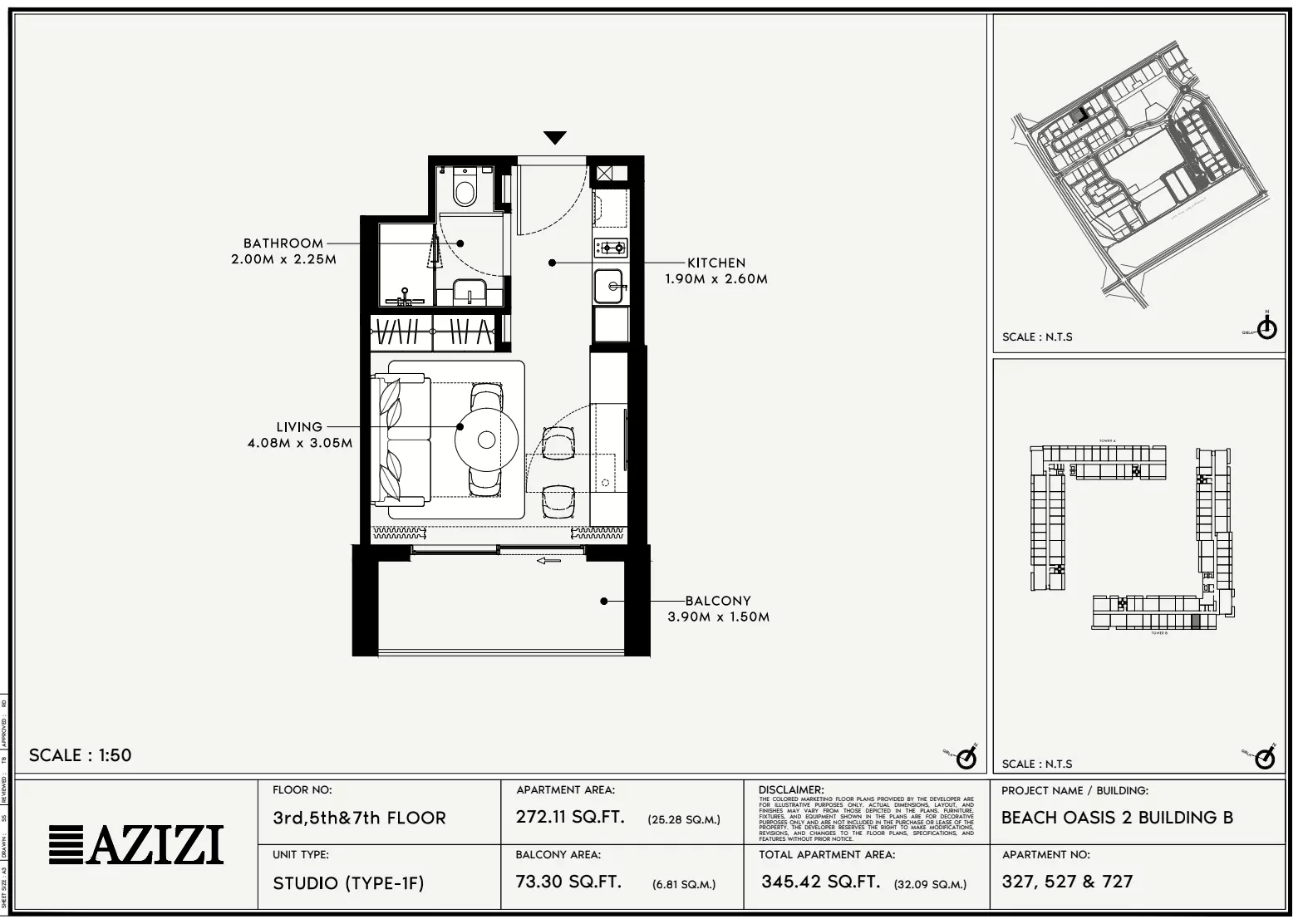 Beach Oasis 2 — Studio floor plan
