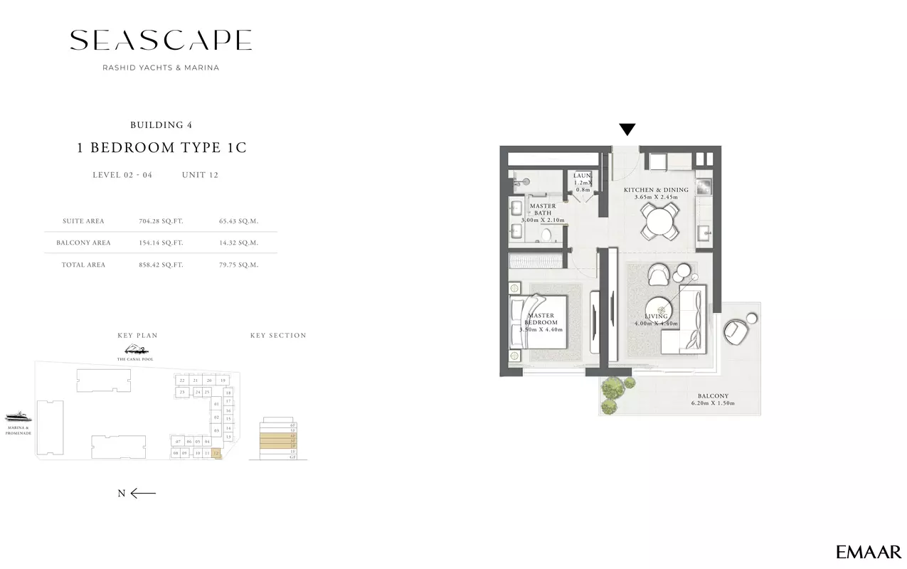 Seascape — 1BR floor plan