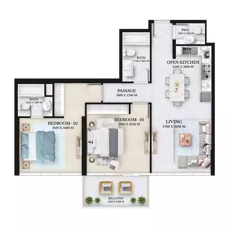 Unit floor plan image