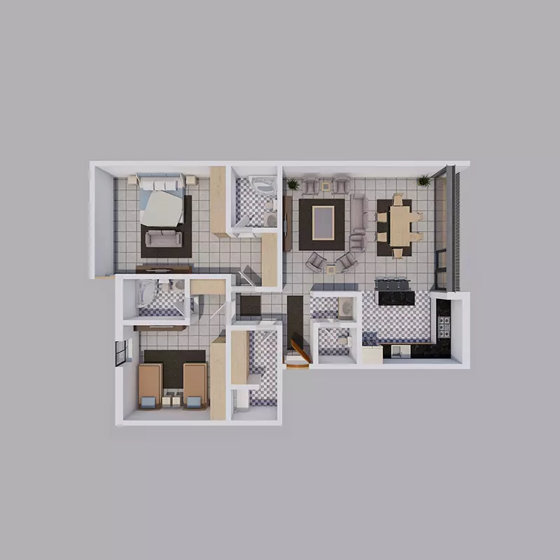 صورة مخطط ارضية الوحدة