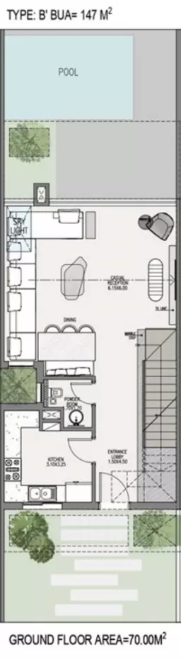 صورة مخطط ارضية الوحدة