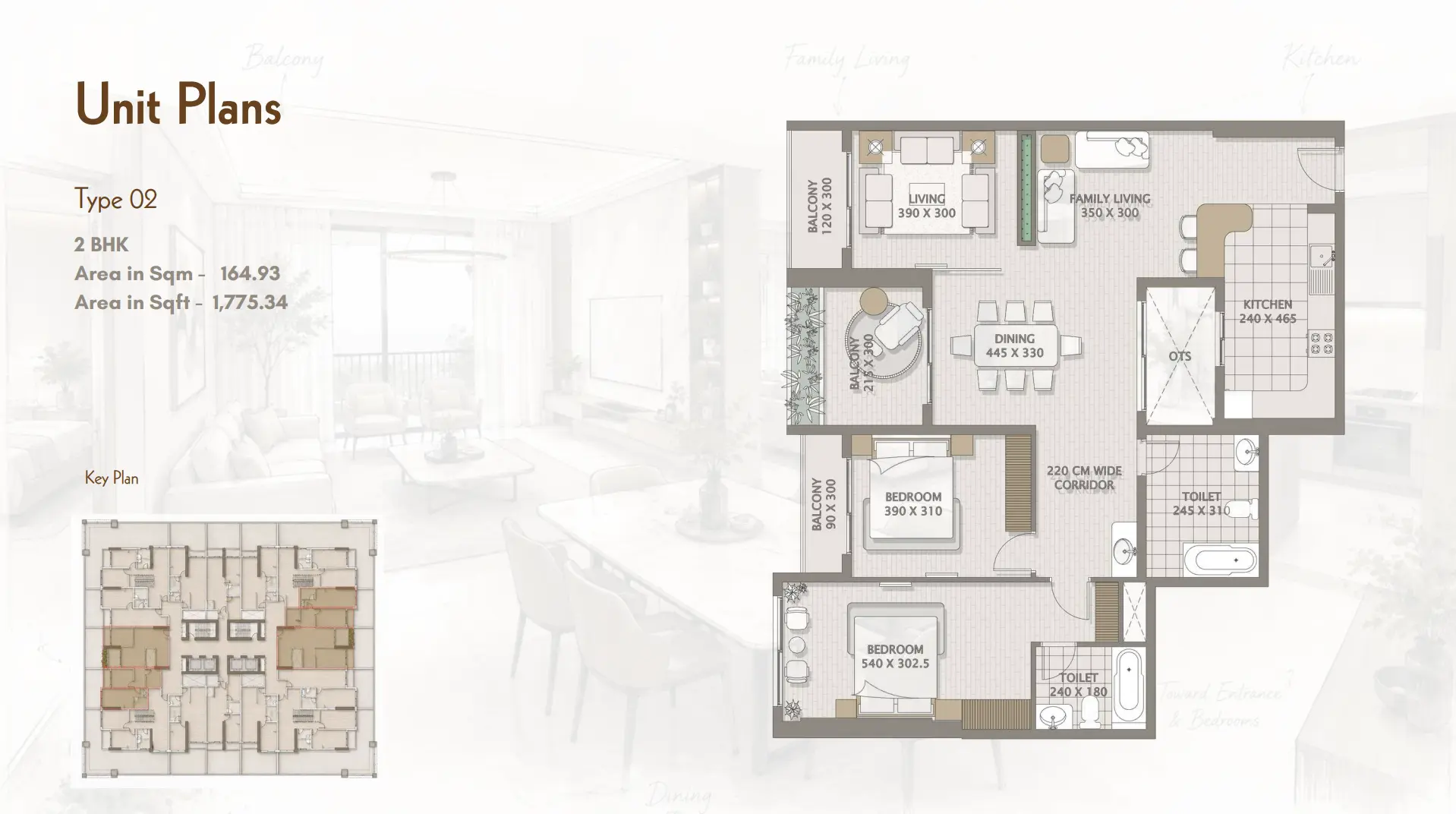 Platinum Heights — 2BR floor plan
