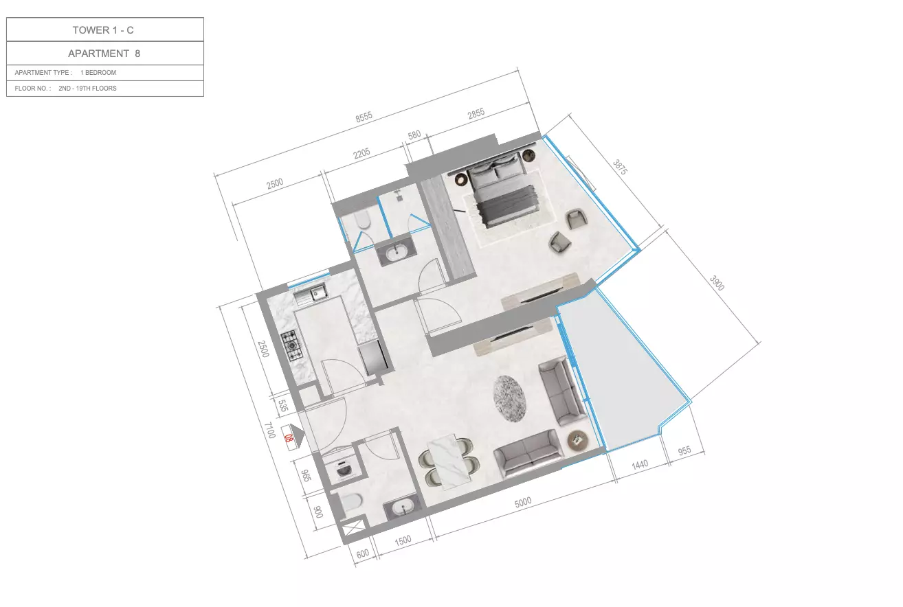 Orchid Towers Phase 1 - Type 5-Tower C Floor Plan