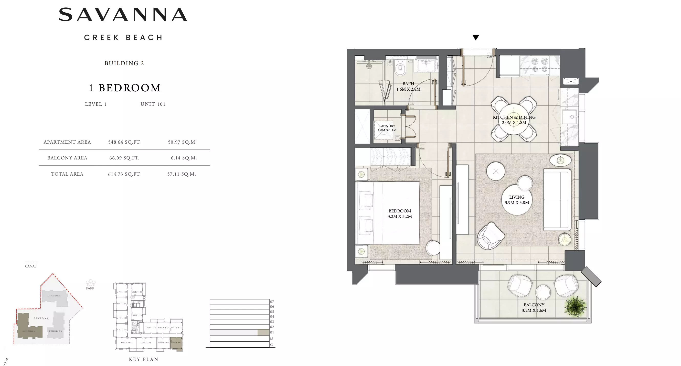 Savanna Level 1 - Unit 101, 1 bed