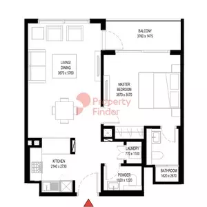 Crest Grande Tower B _ Type A (with Balcony) -Variant 1, 1 bed