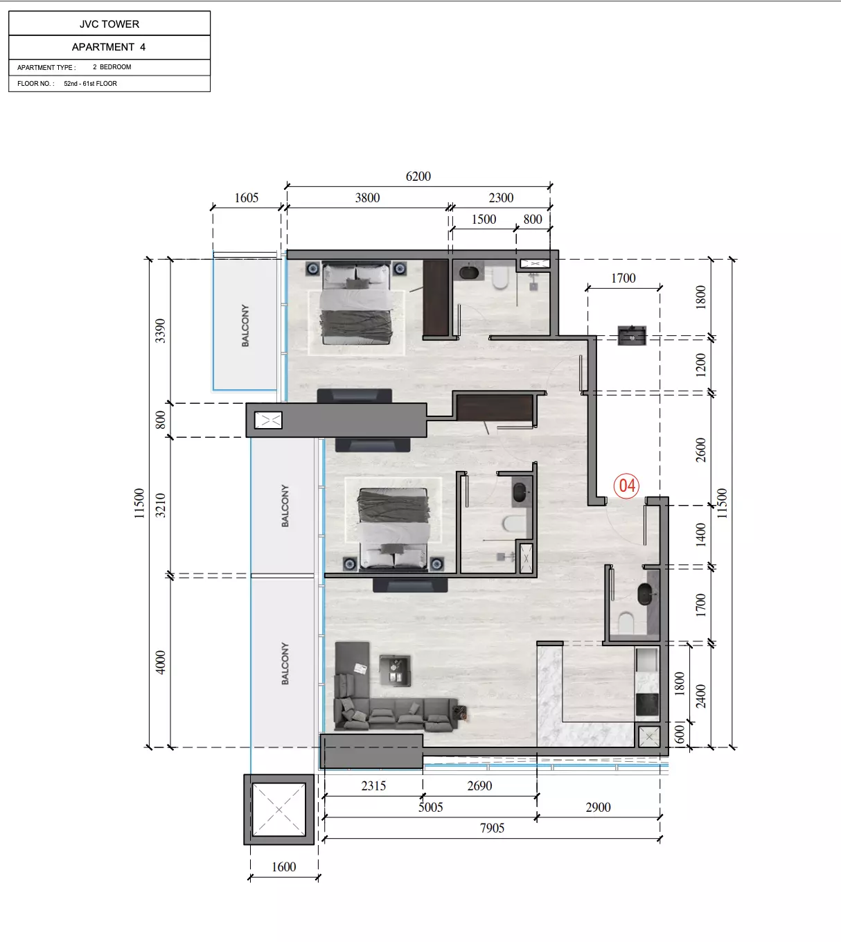 Unit floor plan image