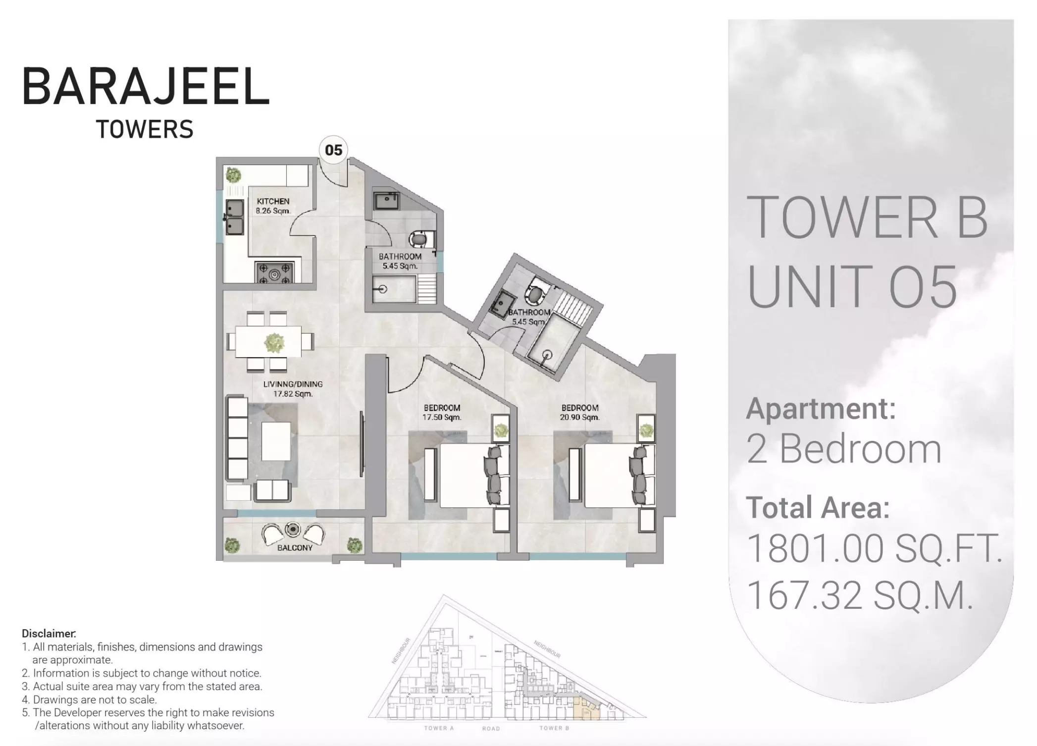 Barajeel Towers - Type 05-Tower B Floor Plan