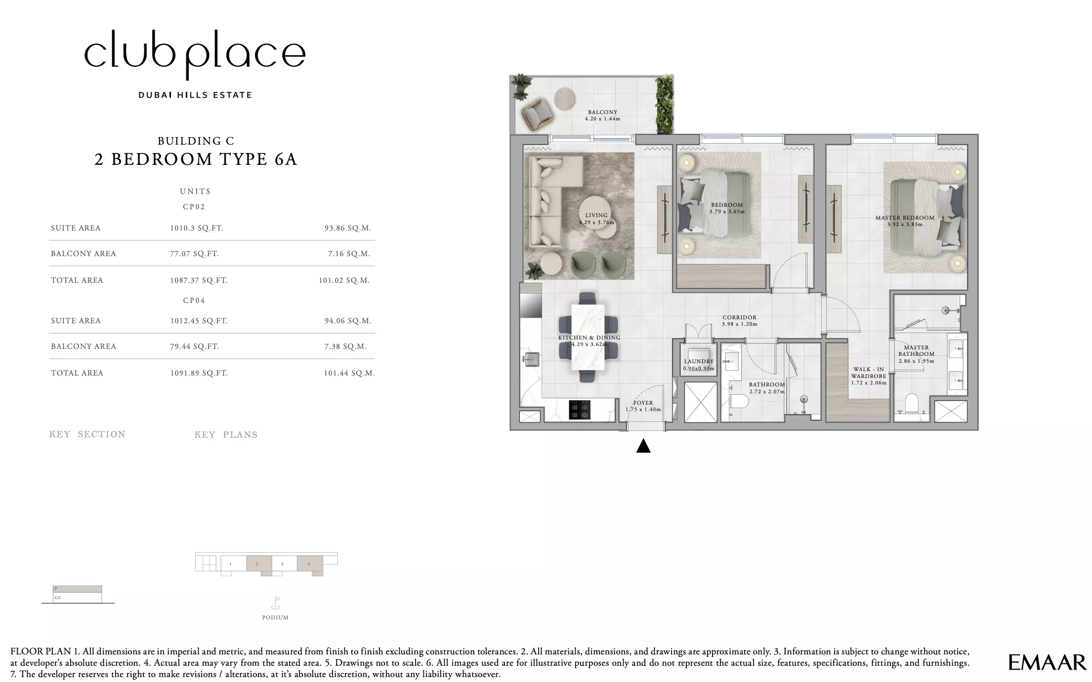 Club Place Building C - Type 6A, 2 beds