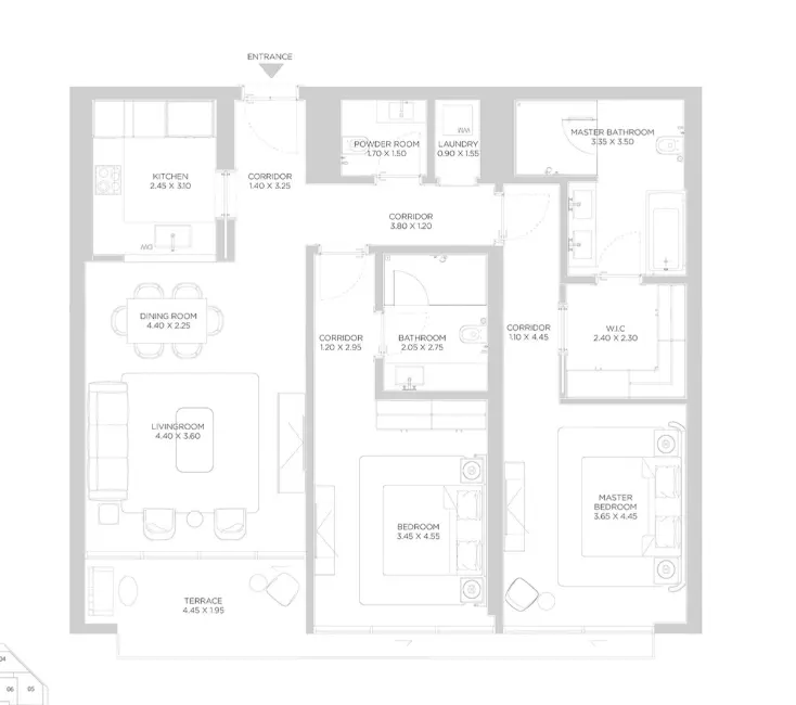 Rixos Phase 2 By Nakheel B3-Type D, 2 beds