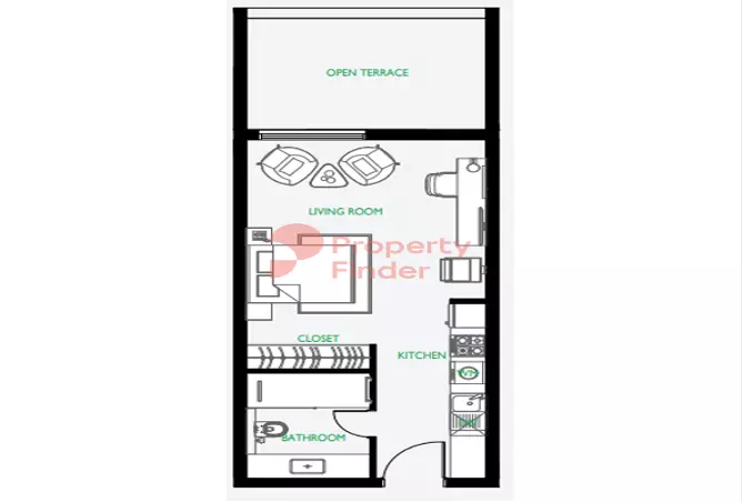 The Community Motor City — Studio floor plan