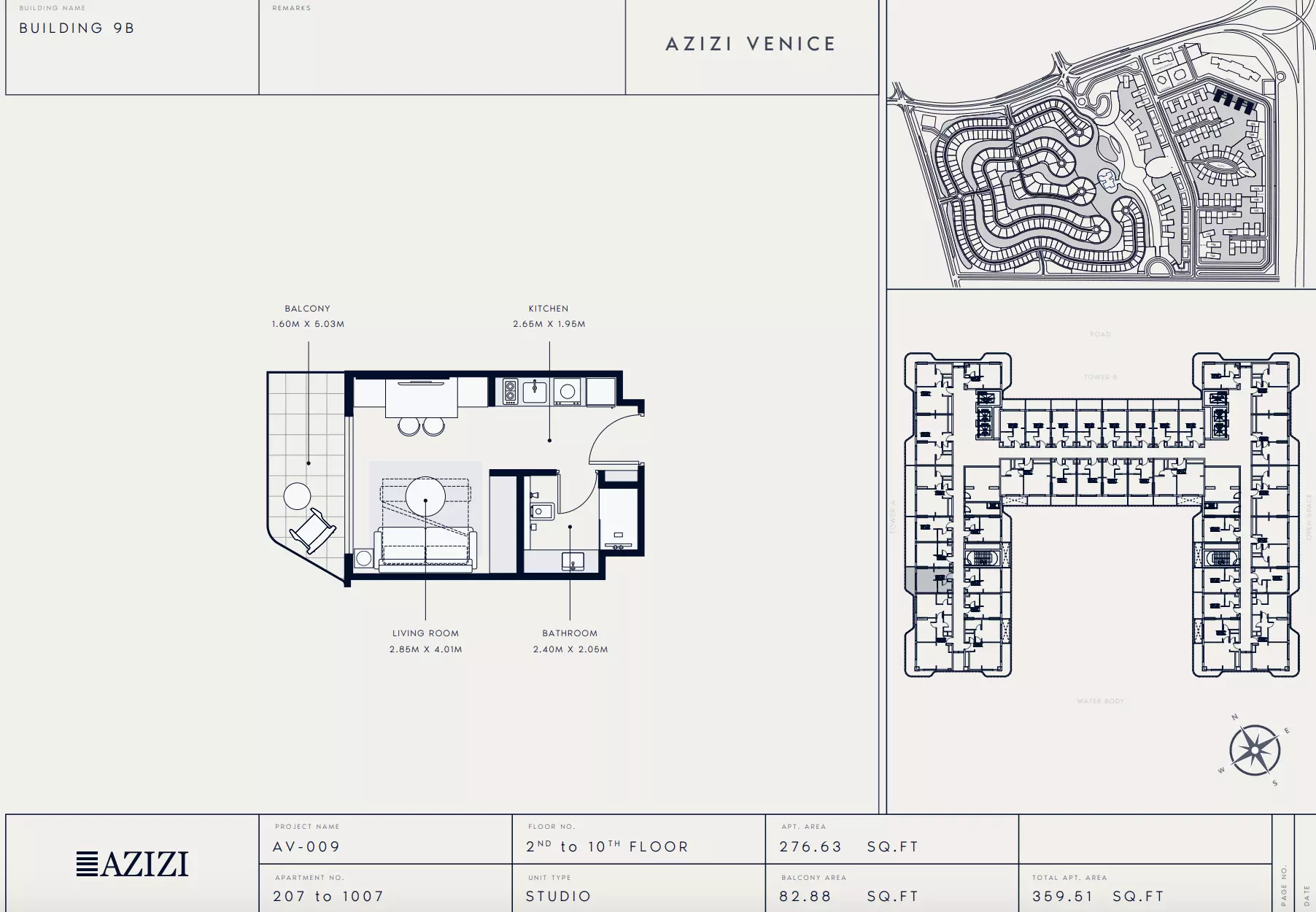 Azizi Venice 9 Type 207-Building B, studio
