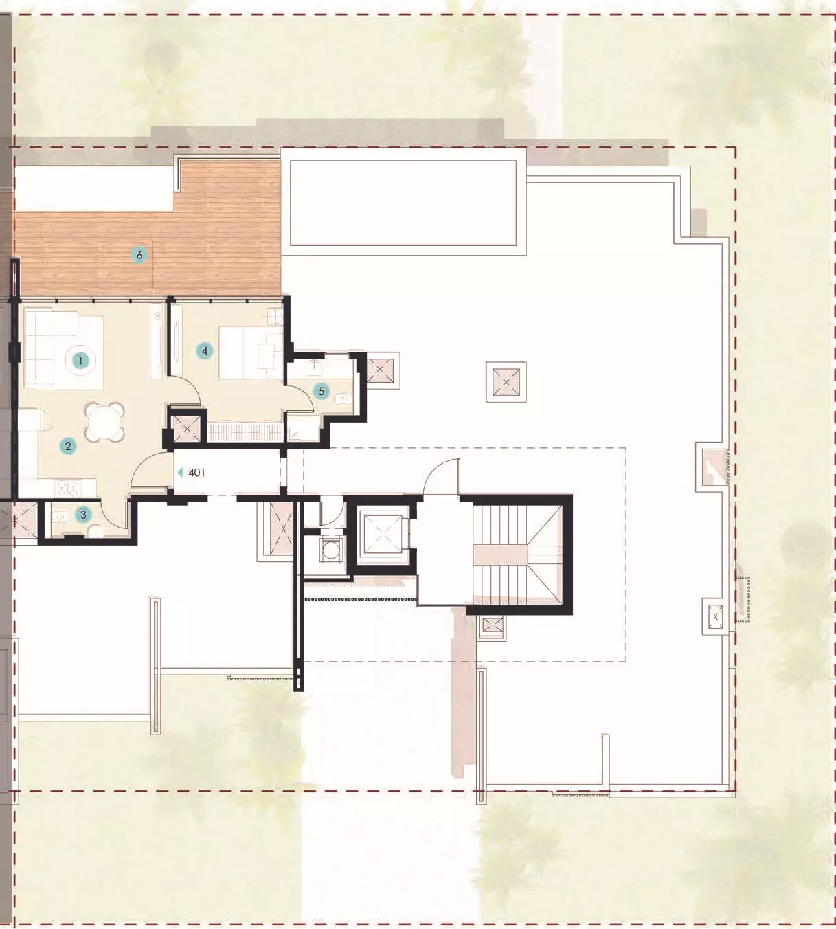 صورة مخطط ارضية الوحدة