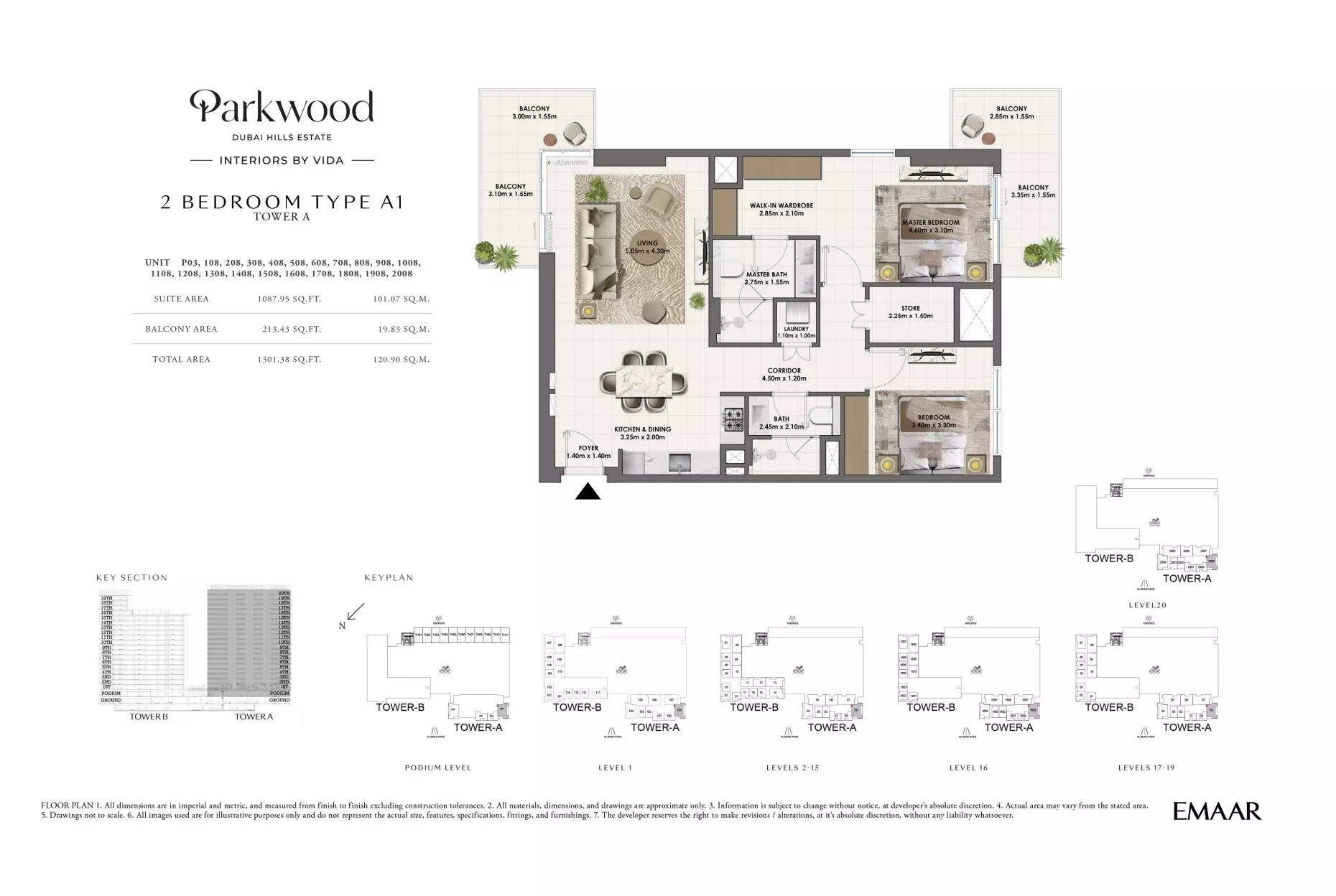Parkwood Type A-18-1808, 2 beds