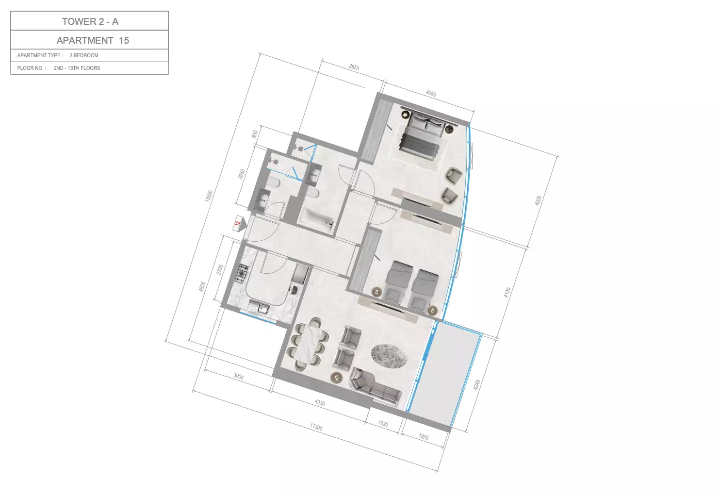 صورة مخطط ارضية الوحدة