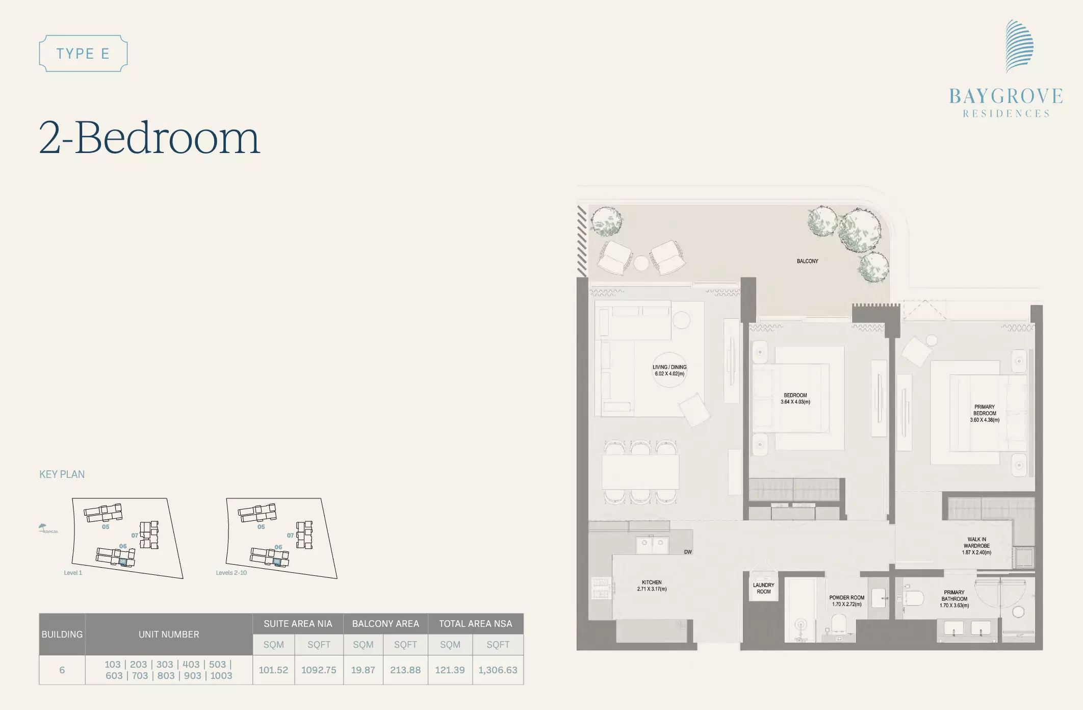 Bay Grove Residences Phase 3 Type E | 2-Bedroom, 2 beds