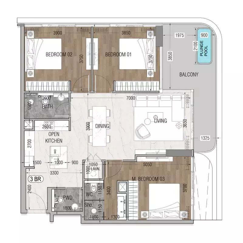 صورة مخطط ارضية الوحدة