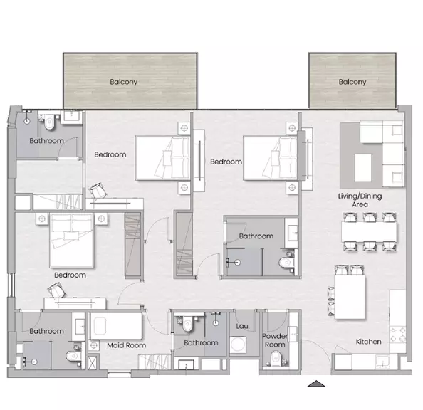 صورة مخطط ارضية الوحدة
