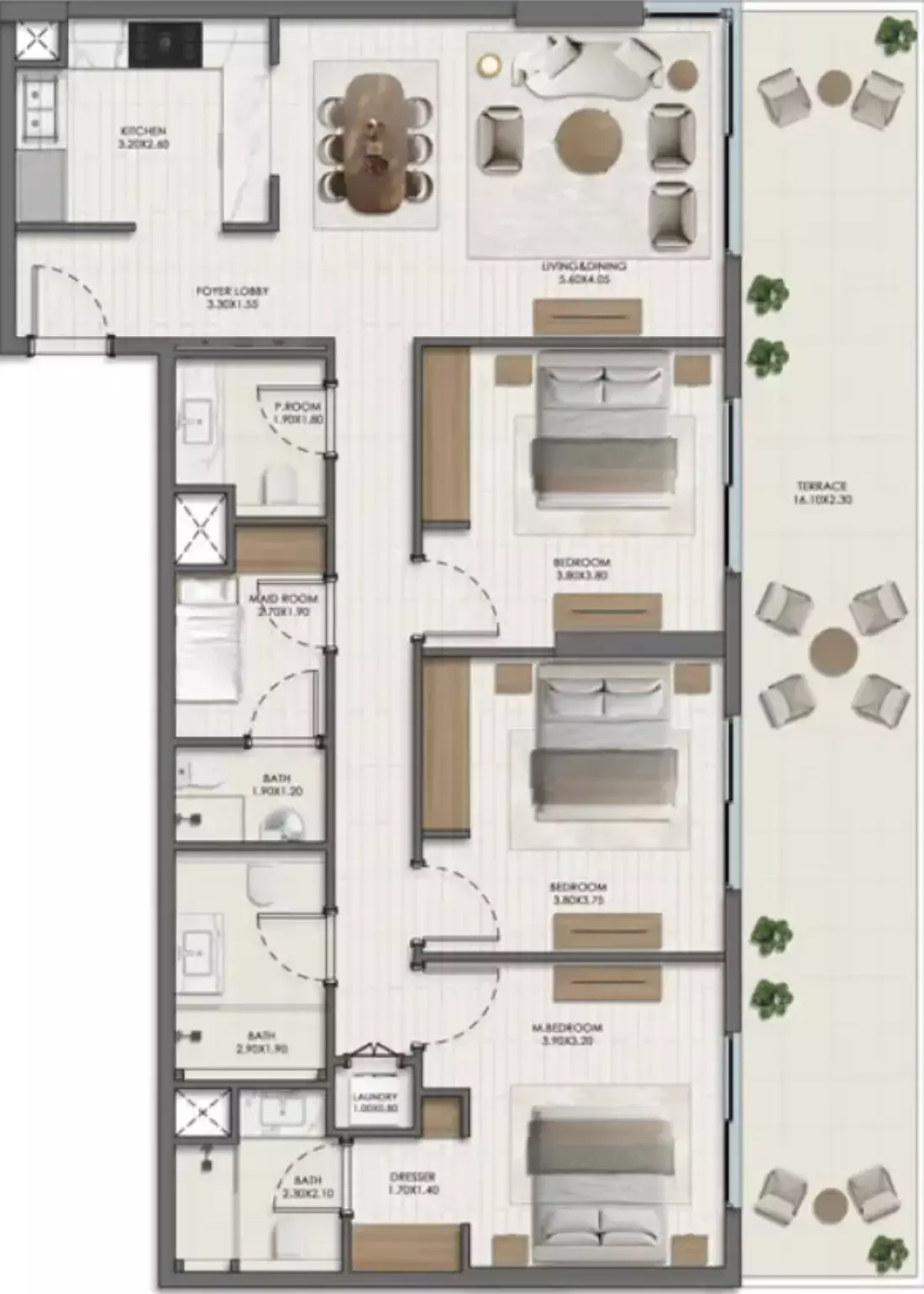 صورة مخطط ارضية الوحدة