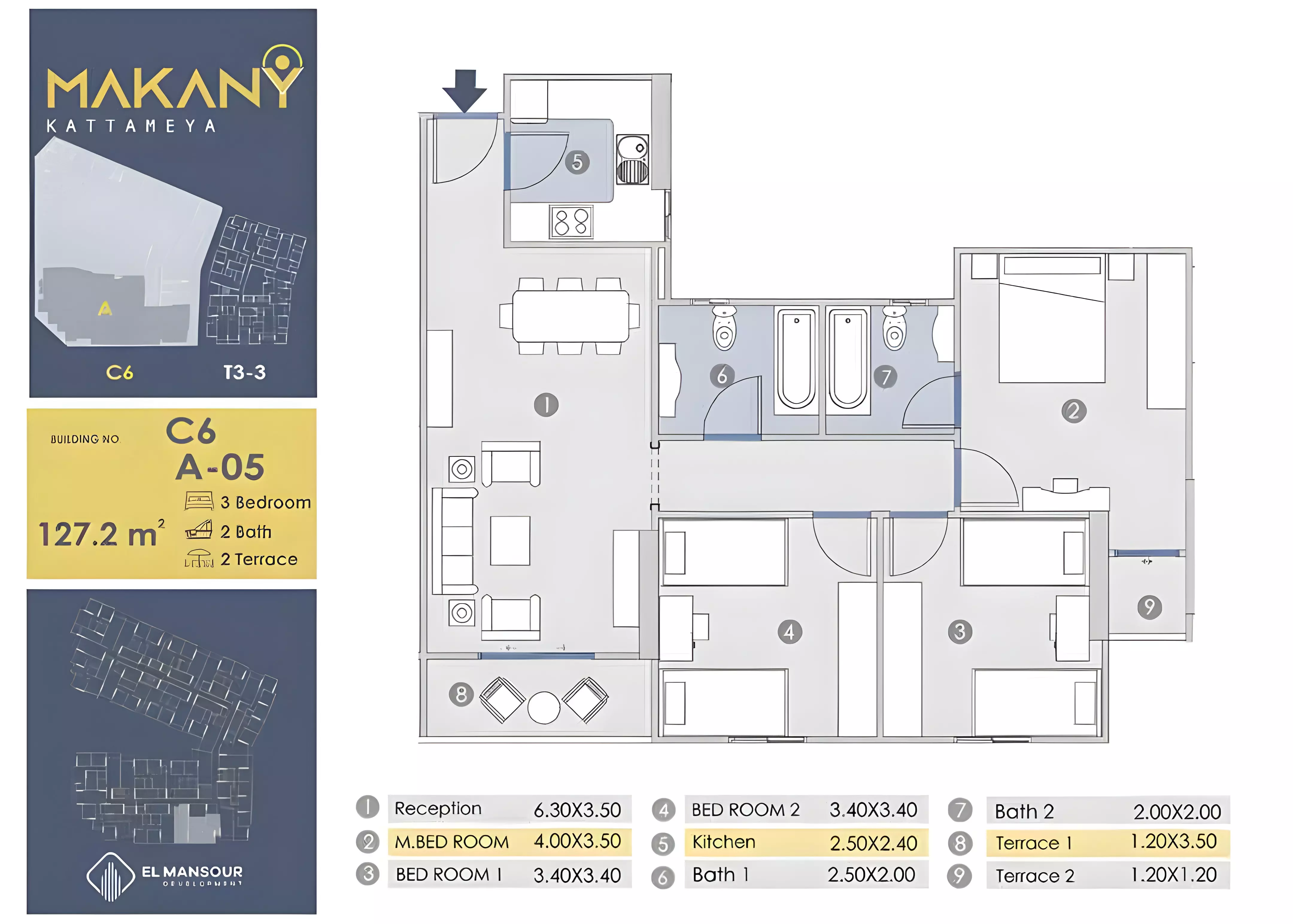 صورة مخطط ارضية الوحدة