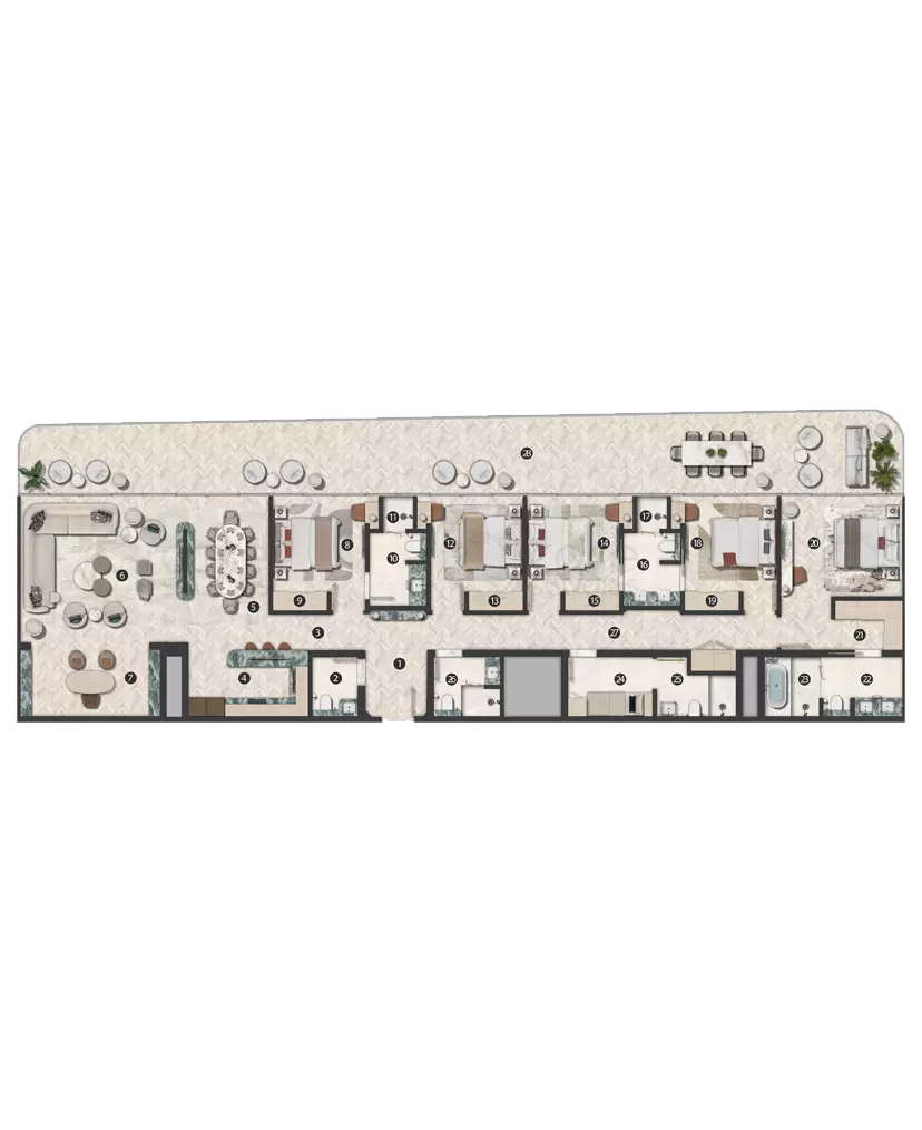 صورة مخطط ارضية الوحدة