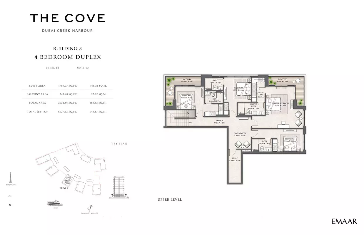 The Cove Phase 2 By Emaar Building 8 - Level 08, Unit 03, 4 beds
