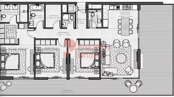 Sirdhana B4-Type 4D Level 10, 3 beds