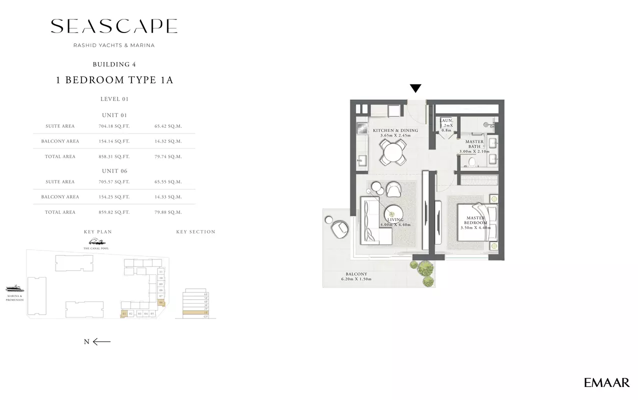 Seascape B4-Type 1A, Level 01, Unit 01, 1 bed