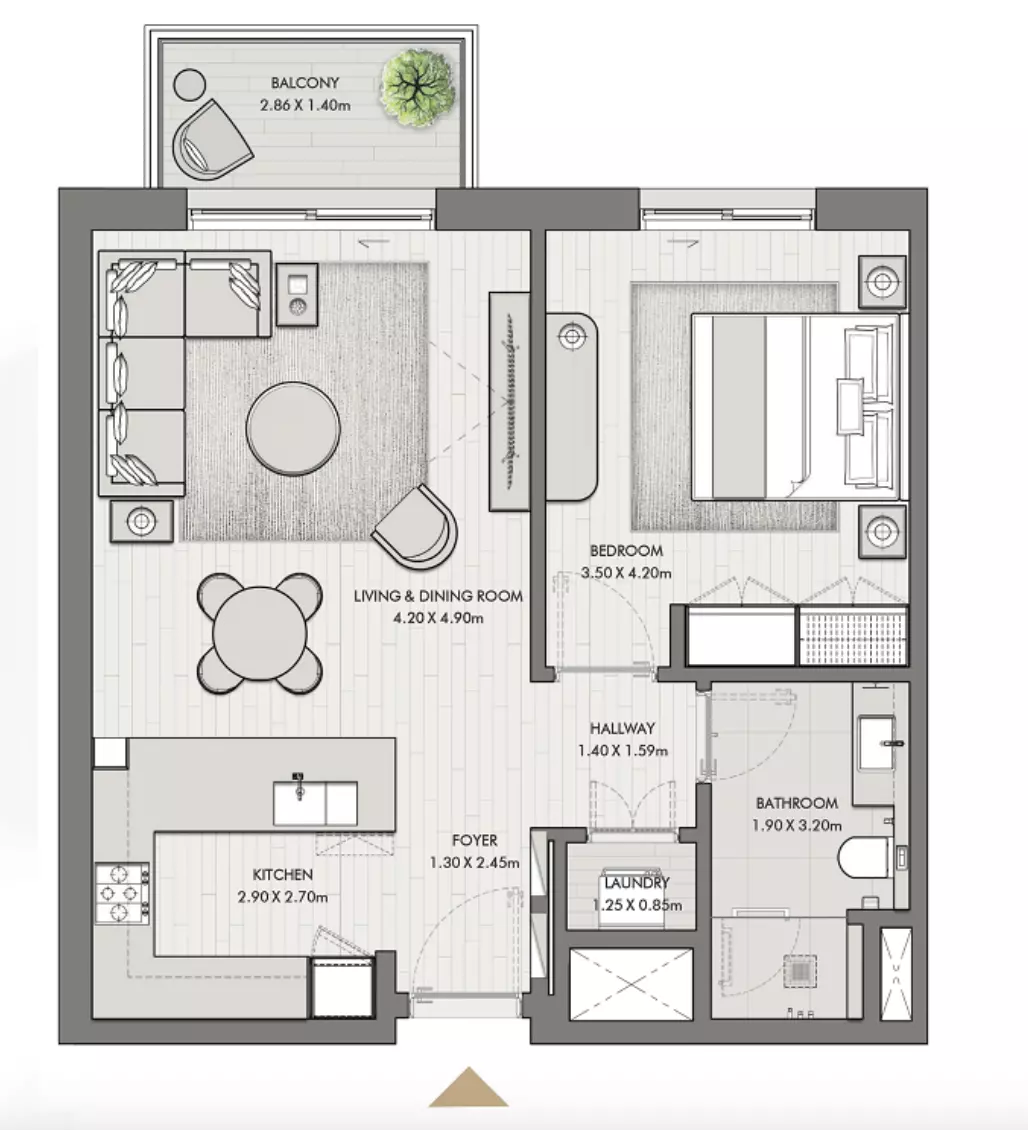 Riwa Type 1C Variant 3, 1 bed