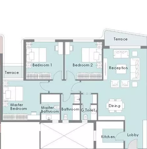 صورة مخطط ارضية الوحدة