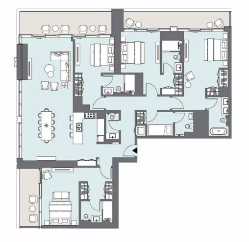 Peninsula Four Tower B-Type B, 4 beds