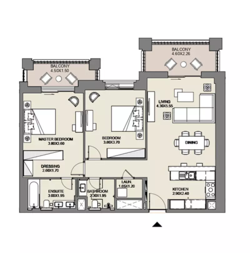 Al Jazi B4-Type A7, Level Ground, 2 beds