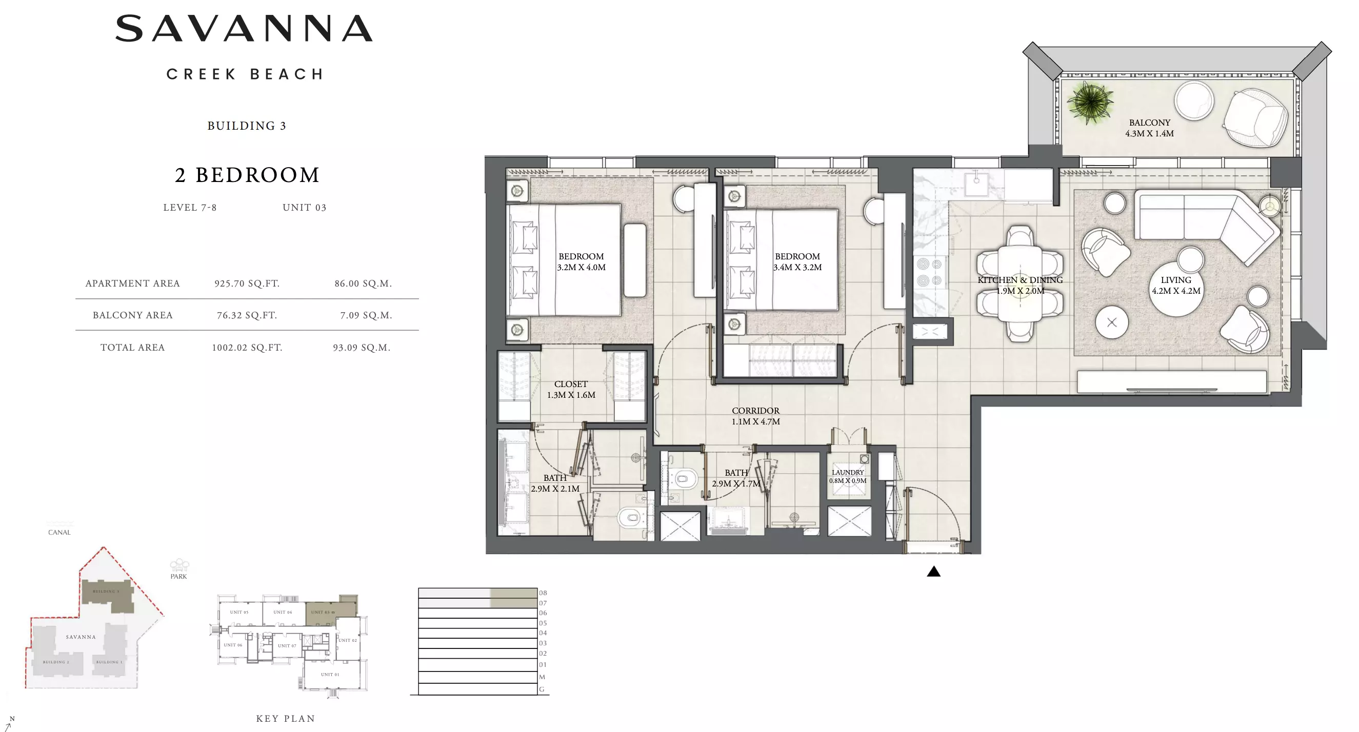 Savanna Level 7-8 - Unit 03, 2 beds