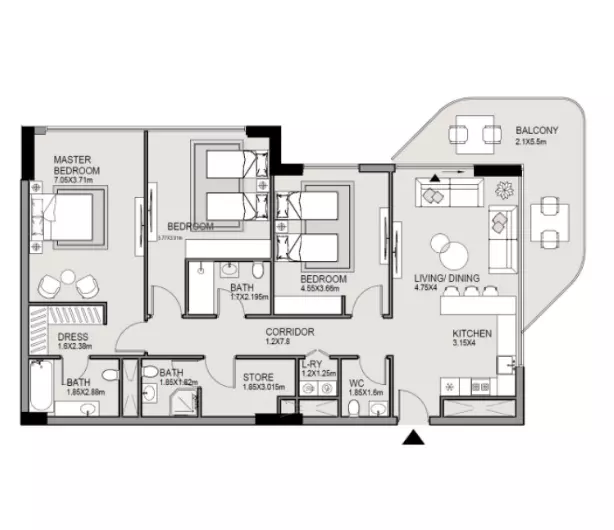 Unit floor plan image