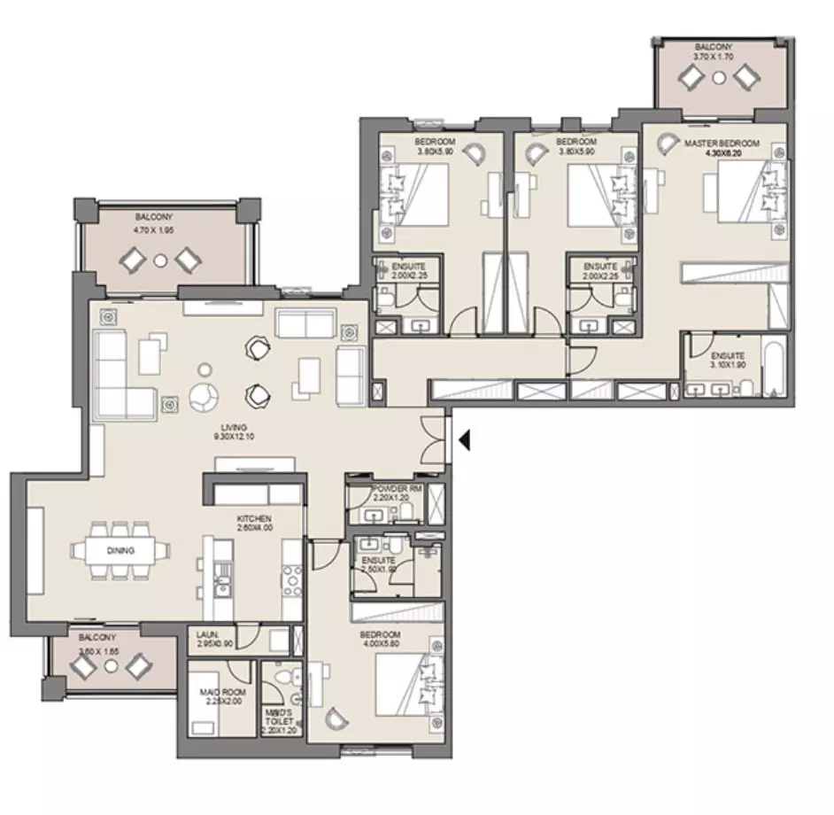 Jadeel at Madinat Jumeirah Living By Meraas Holding B11-Type B, Level 7, Unit No-702, 4 beds