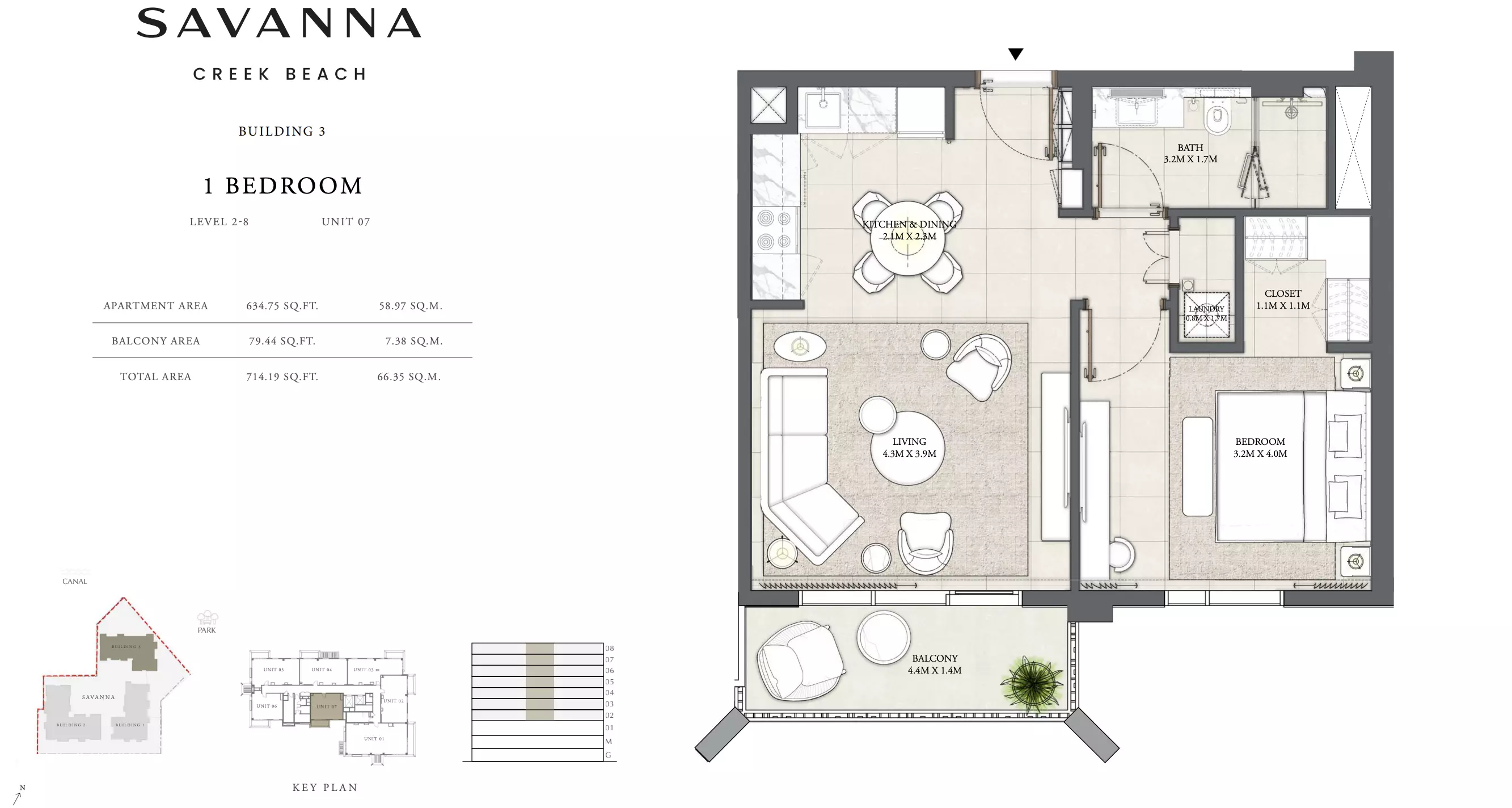Savanna Level 2-8 - Unit 07, 1 bed