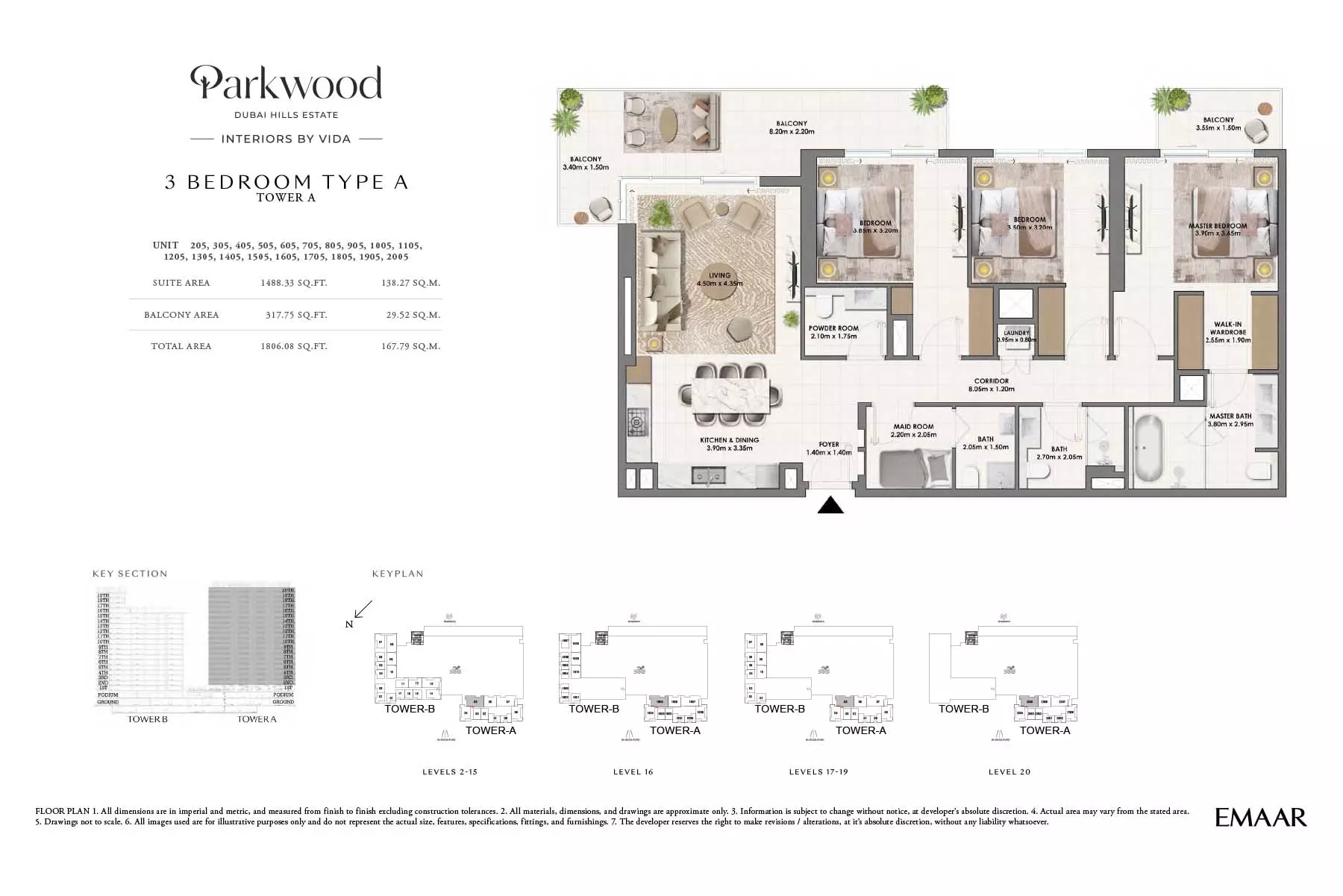 Parkwood Type A-Tower A, 3 beds
