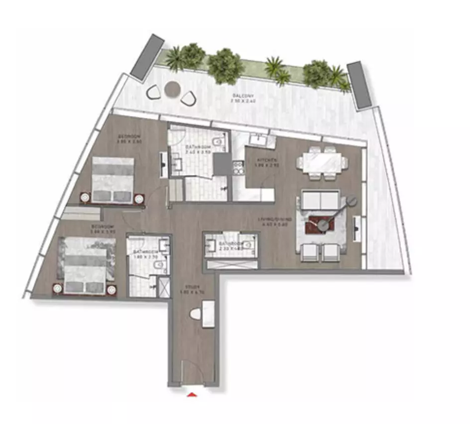 Safa Two Type 7, 2 beds