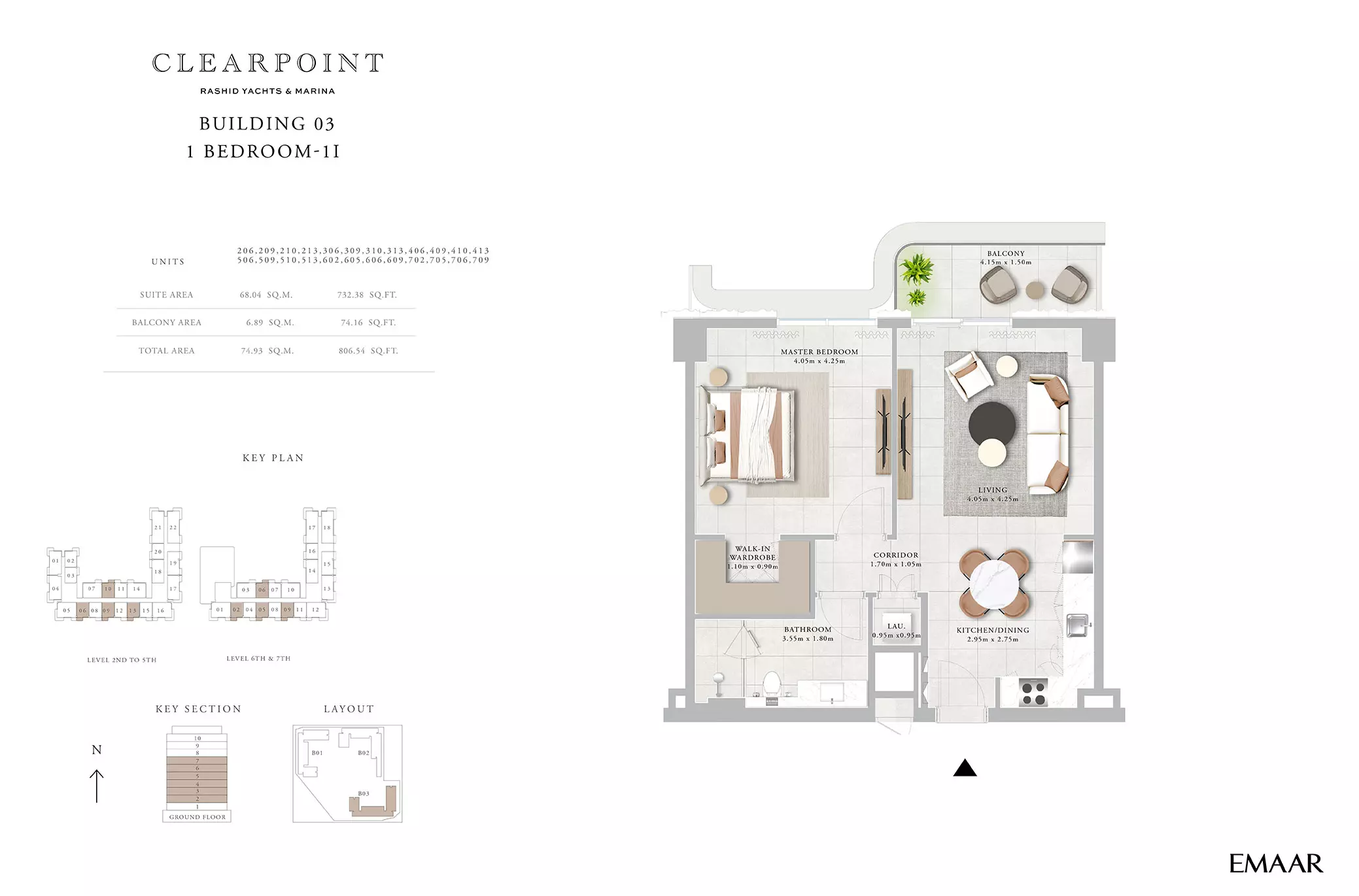 Clearpoint Building 3 _ Type 1I, 1 bed