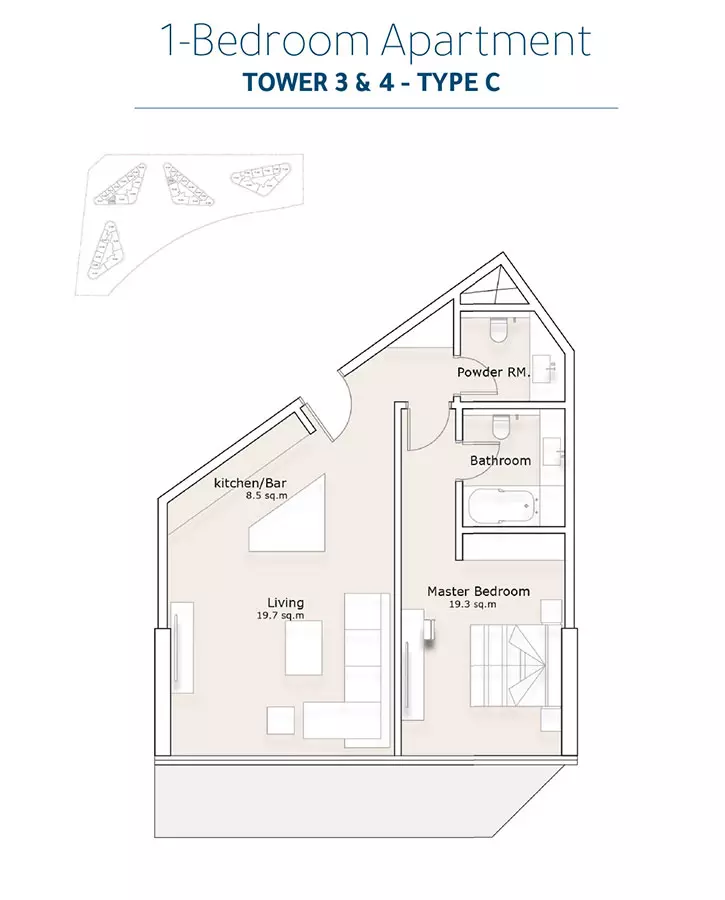 Sea La Vie - Tower 3 & 4 - Type C Floor Plan