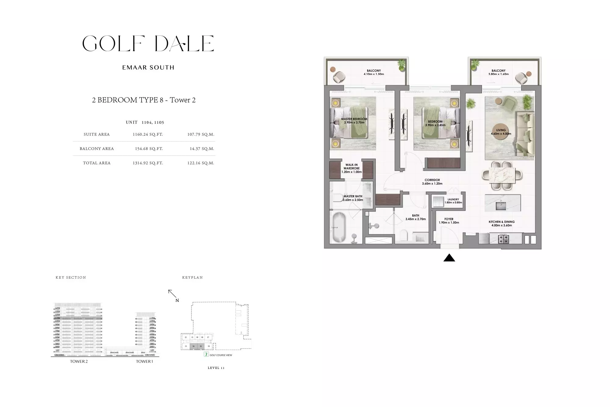 Golf Dale Type 8-Tower 2, 2 beds