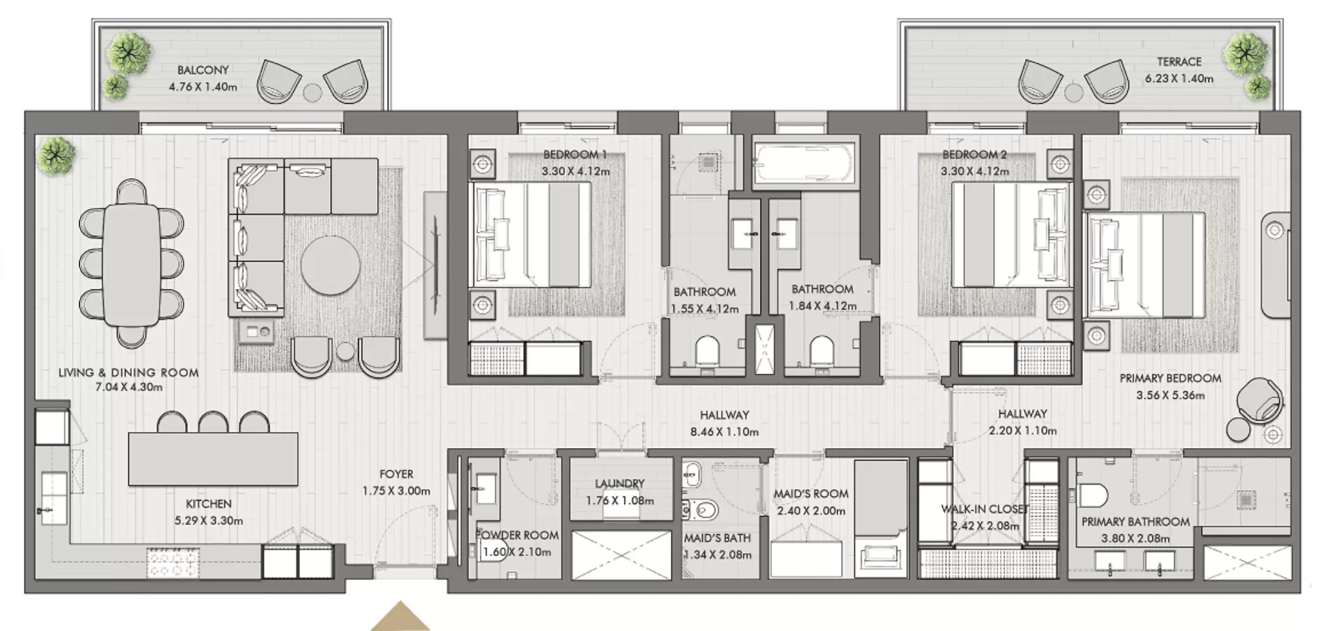 Riwa Type 3F, 3 beds