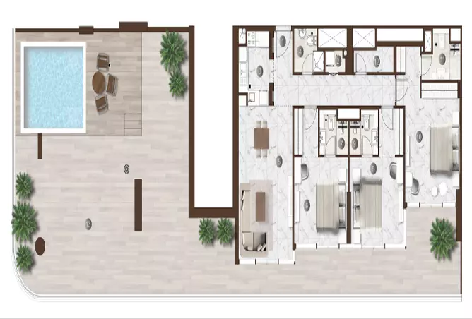Onda By Kasco — 3BR floor plan