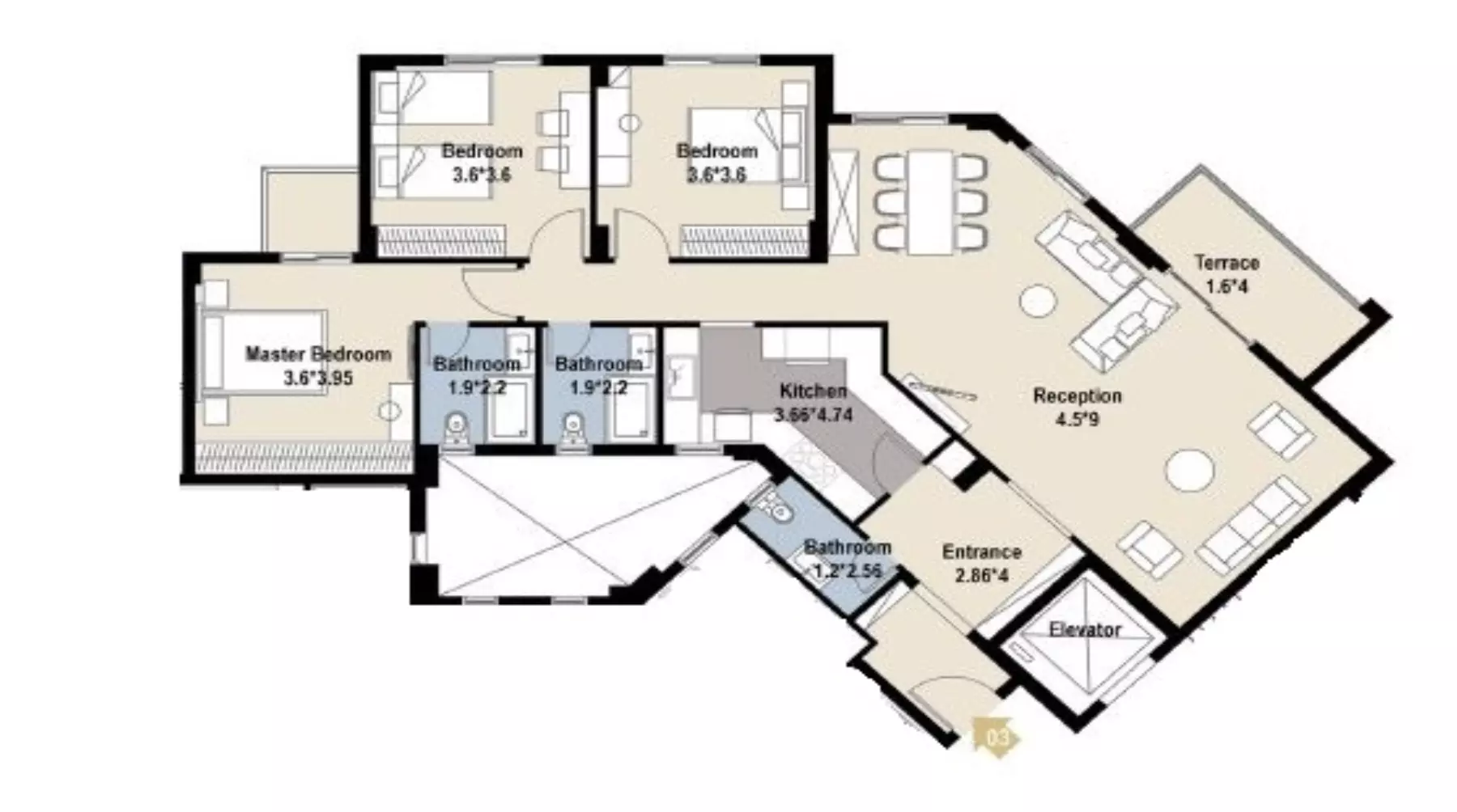 Unit floor plan image