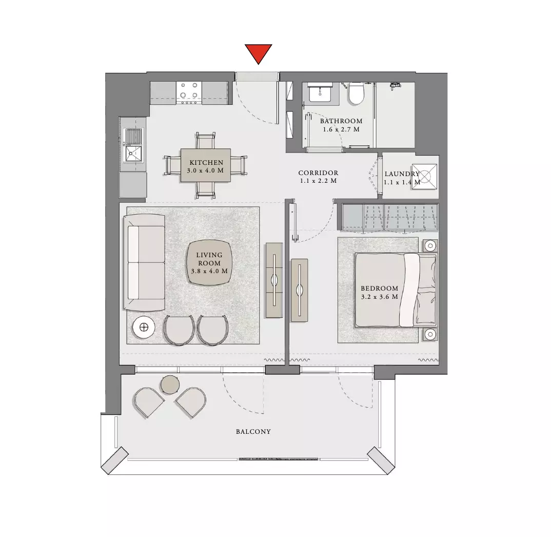 Creek Beach Lotus Unit 01, Level 02-07 Building 4, 1 bed
