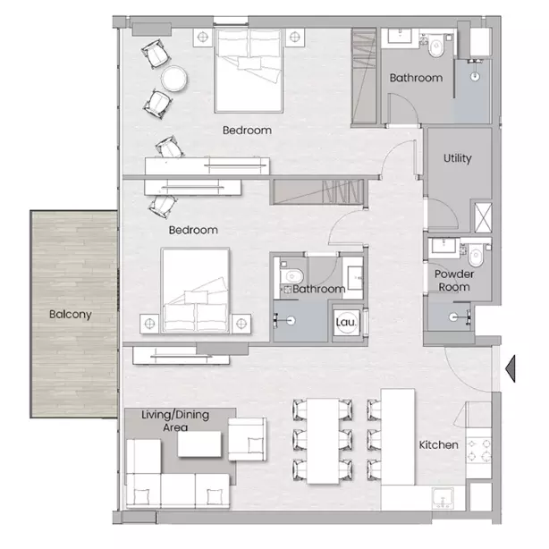 صورة مخطط ارضية الوحدة