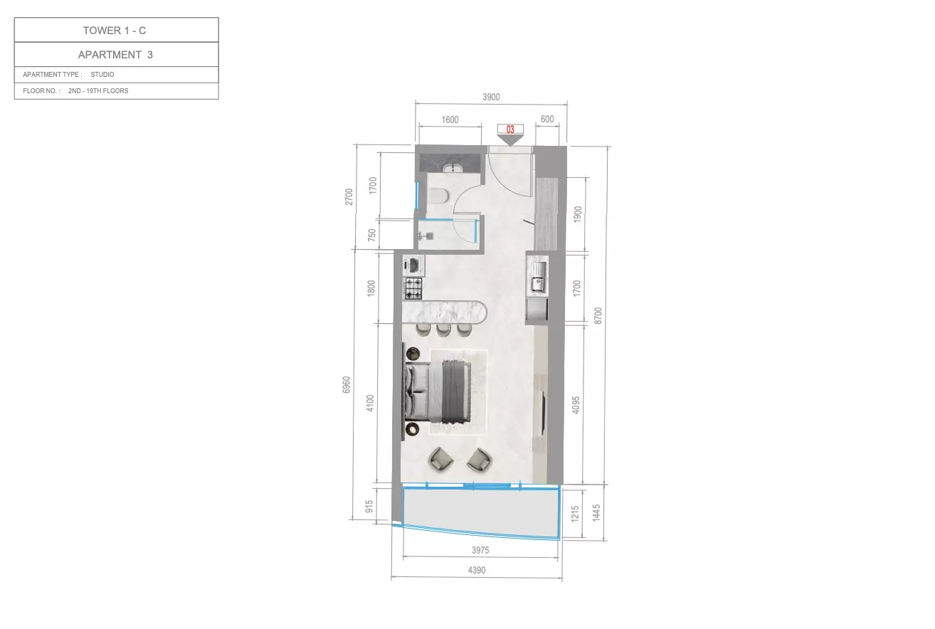 Orchid Towers Phase 1 - Type 6-Tower C Floor Plan