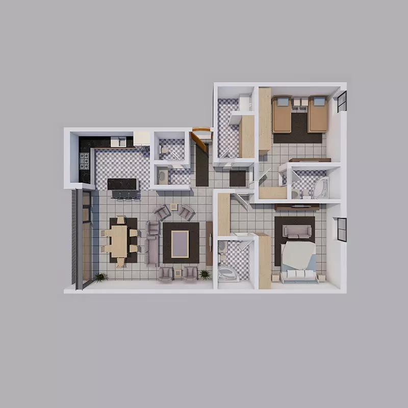 صورة مخطط ارضية الوحدة