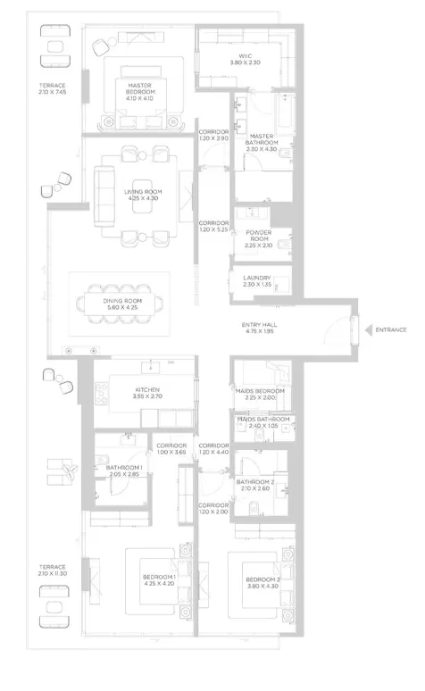 Rixos Phase 2 By Nakheel B4-Type B, 3 beds